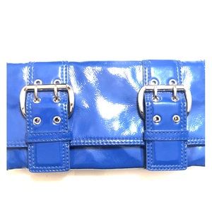Michael Kors blue Patent Leather Clutch